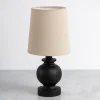 Table Lamps-Kirkland's Home Matte Black Baluster Mini Table Lamp Tan