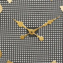 Clocks-Kirkland's Home Matte Black Iron Wall Clock, 32 In.
