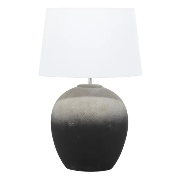 Table Lamps-Kirkland's Home Matte Black Ombre Textured Table Lamp, 23 In. White