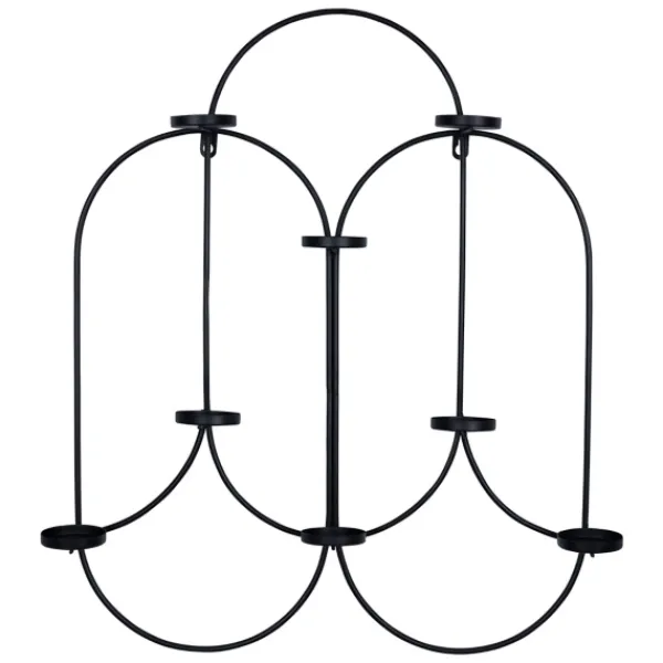 Sconces-Kirkland's Home Matte Black Tealight Wall Sconce