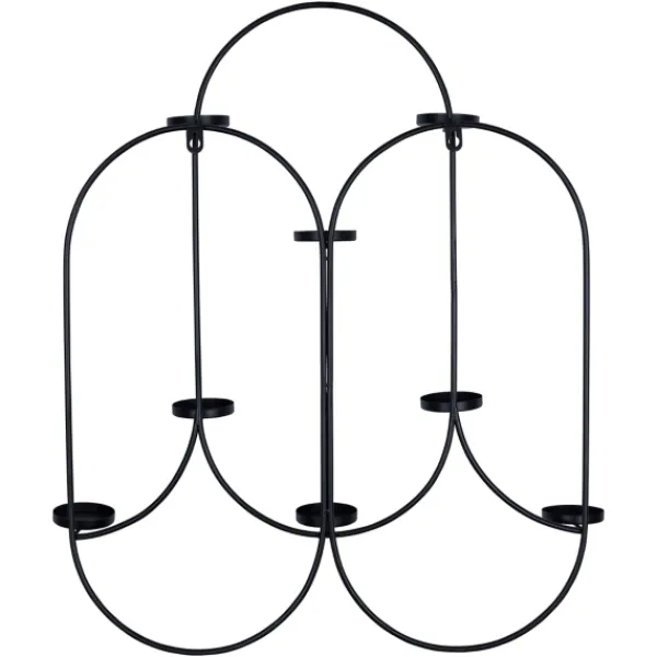 Sconces-Kirkland's Home Matte Black Tealight Wall Sconce