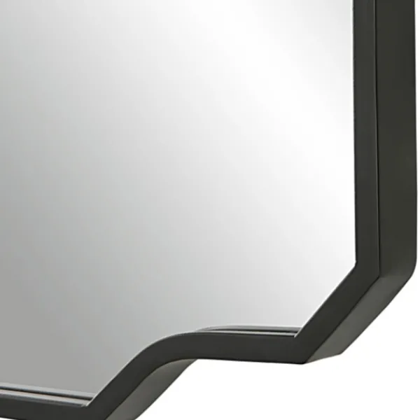 Decorative Mirrors-Kirkland's Home Matte Black Thin Linear Iron Frame Wall Mirror