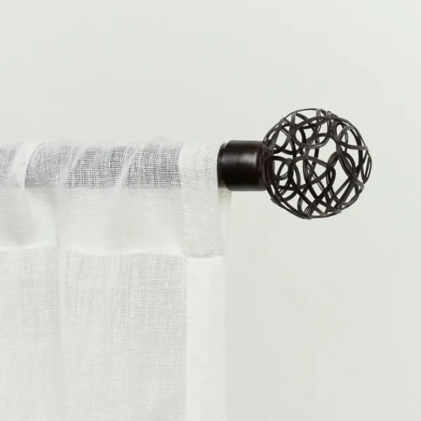 Curtain Rods & Hardware-Kirkland's Home Matte Bronze Catherine Curtain Rod, 120 In.