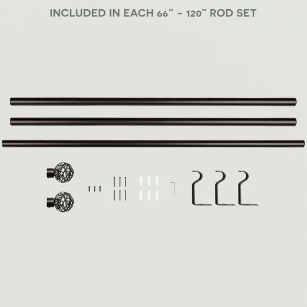 Curtain Rods & Hardware-Kirkland's Home Matte Bronze Catherine Curtain Rod, 120 In.