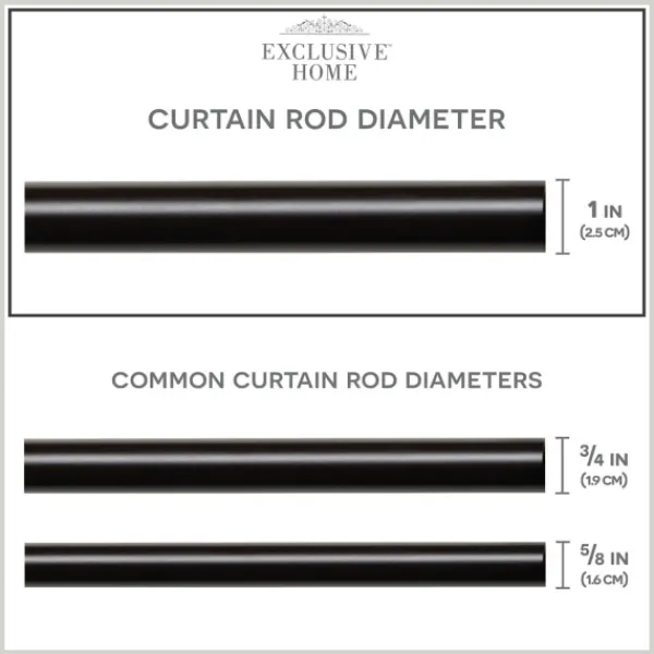 Curtain Rods & Hardware-Kirkland's Home Matte Bronze Eleanor Curtain Rod Set, 72 In.