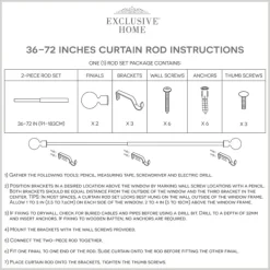 Curtain Rods & Hardware-Kirkland's Home Matte Bronze Eleanor Curtain Rod Set, 72 In.