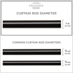 Curtain Rods & Hardware-Kirkland's Home Matte Bronze Hyde Wrap Around Curtain Rod, 120 In.