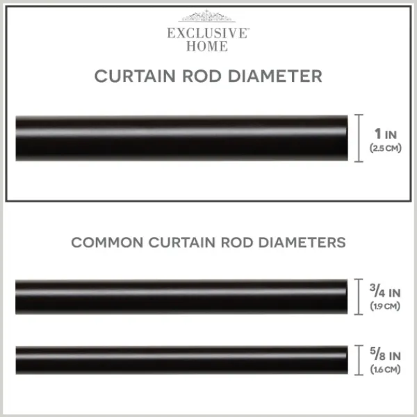 Curtain Rods & Hardware-Kirkland's Home Matte Bronze Hyde Wrap Around Curtain Rod, 120 In.