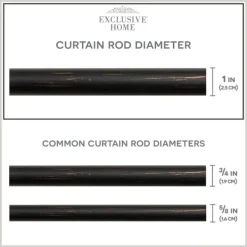 Curtain Rods & Hardware-Kirkland's Home Matte Bronze Modern Twist Curtain Rod, 120 In.