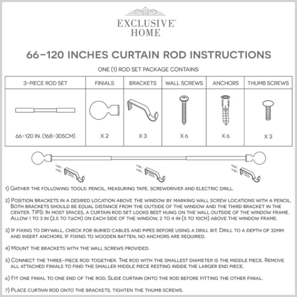 Curtain Rods & Hardware-Kirkland's Home Matte Bronze Modern Twist Curtain Rod, 120 In.