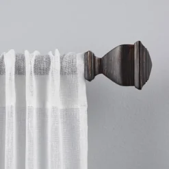 Curtain Rods & Hardware-Kirkland's Home Matte Bronze Nathan Curtain Rod, 72 In. Brown