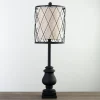 Buffet Lamps-Kirkland's Home Matte Buffet Lamp With Wire Shade Black
