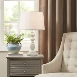 Table Lamps-Kirkland's Home Matte Candlestick Martha Stewart Table Lamp White