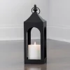 Lanterns-Kirkland's Home Matte Hampshire Metal Lantern, 24 In. Black