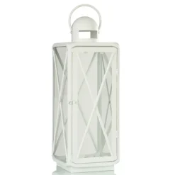 Lanterns-Kirkland's Home Matte Lattice Lanterns, Set Of 2 White