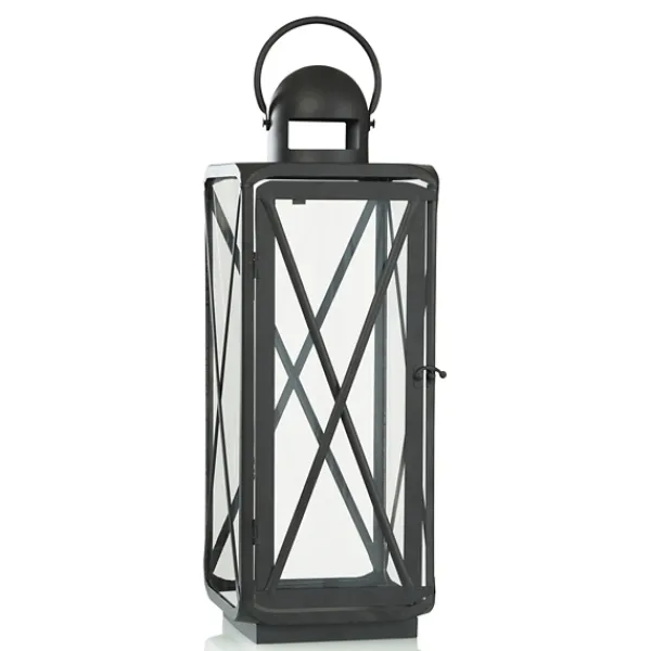 Lanterns-Kirkland's Home Matte Lattice Lanterns, Set Of 2 Black