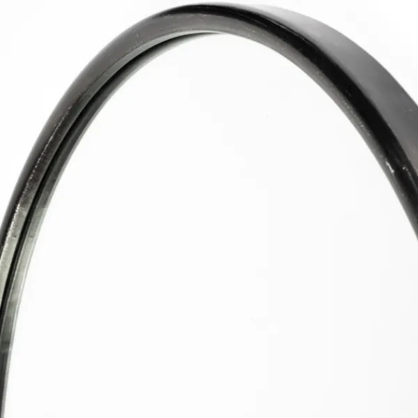 Decorative Mirrors-Kirkland's Home Matte Metal Frame Oval Wall Mirror Black