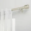 Curtain Rods & Hardware-Kirkland's Home Matte Nickel Rhys Cylinder Curtain Rod, 72 In.