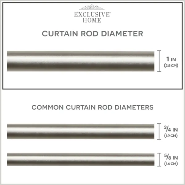 Curtain Rods & Hardware-Kirkland's Home Matte Nickel Rhys Cylinder Curtain Rod, 72 In.