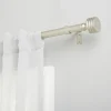 Curtain Rods & Hardware-Kirkland's Home Matte Nickel Stacked Cylinder Curtain Rod, 72 In.