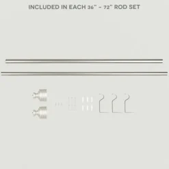 Curtain Rods & Hardware-Kirkland's Home Matte Nickel Stacked Cylinder Curtain Rod, 72 In.