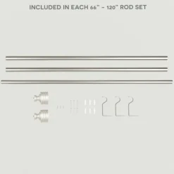Curtain Rods & Hardware-Kirkland's Home Matte Nickel Stacked Cylinder Curtain Rod, 120 In.
