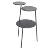 Accent & End Tables-Kirkland's Home Matte Overlapping 3-Tier Side Table Black