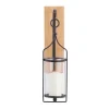 Sconces-Kirkland's Home Matte Poplar Wood Sconce Black