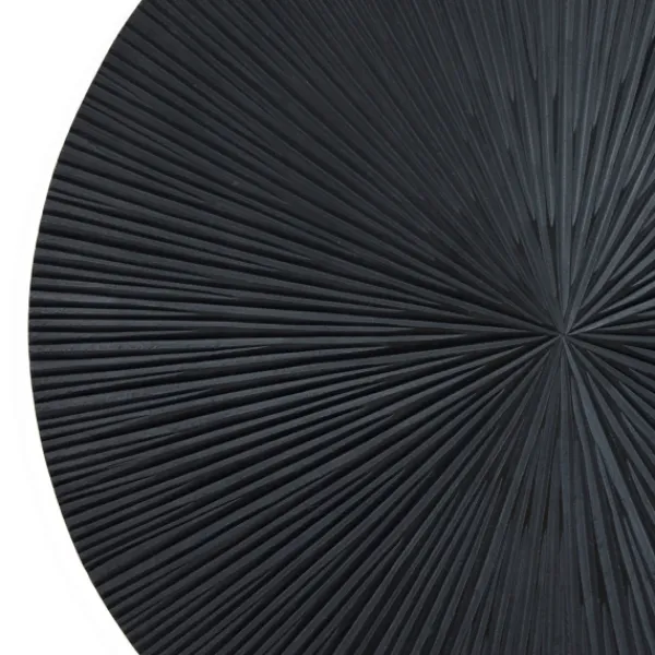 Wall Plaques-Kirkland's Home Matte Ribbed Sunburst Wall Plates, Set Of 3 Black
