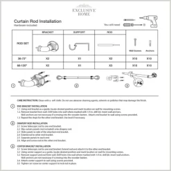 Curtain Rods & Hardware-Kirkland's Home Matte Silver Hyde Wrap Around Curtain Rod, 72 In.