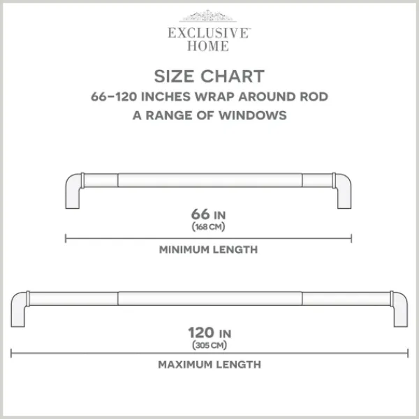 Curtain Rods & Hardware-Kirkland's Home Matte Silver Hyde Wrap Around Curtain Rod, 120 In.