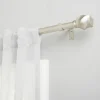 Curtain Rods & Hardware-Kirkland's Home Matte Silver Modern Twist Curtain Rod, 72 In.