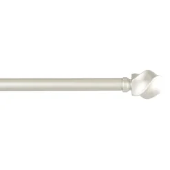 Curtain Rods & Hardware-Kirkland's Home Matte Silver Modern Twist Curtain Rod, 72 In.