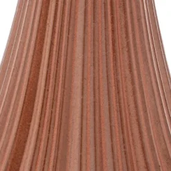 Vases-Kirkland's Home Matte Terracotta Fluted Ceramic Vase, 20 In. Red/Orange