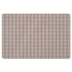 Kitchen & Floor Mats-Kirkland's Home Mauve And Gray Plaid Kitchen Mat Pink/Gray