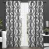 Curtains & Drapes-Kirkland's Home Maxwell Blackout Curtain Panel Set, 84 In. Gray