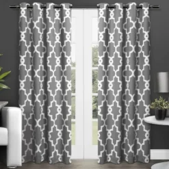 Curtains & Drapes-Kirkland's Home Maxwell Blackout Curtain Panel Set, 84 In. Gray