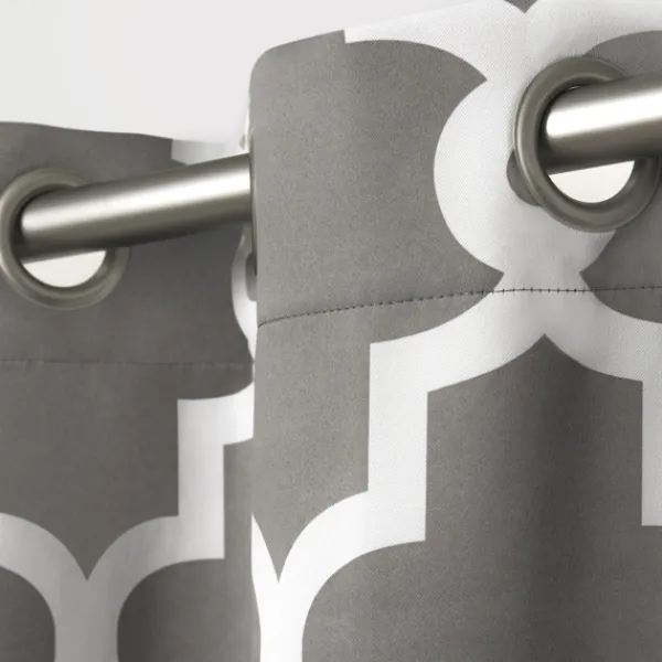 Curtains & Drapes-Kirkland's Home Maxwell Blackout Curtain Panel Set, 84 In. Gray