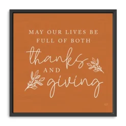Wall Quotes & Signs-Kirkland's Home May Our Lives Giclee Canvas Wall Plaque Orange