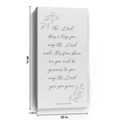 Wall Quotes & Signs-Kirkland's Home May The Lord Give You Peace Canvas Art Print White