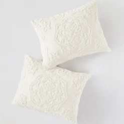 Comforters-Kirkland's Home Medallion California King 3-Pc. Comforter Set White
