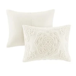 Comforters-Kirkland's Home Medallion California King 3-Pc. Comforter Set White