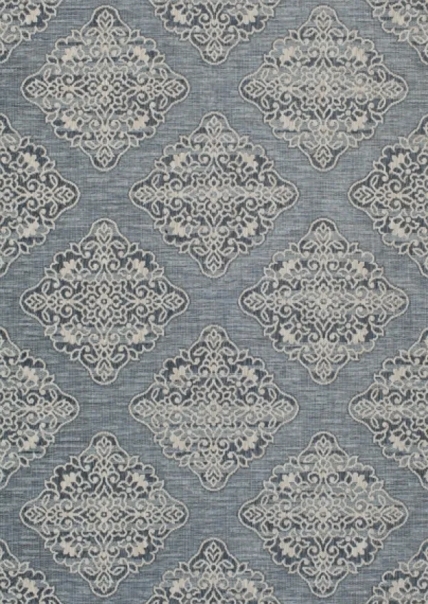Outdoor Rugs-Kirkland's Home Medallion Devora Indoor/Outdoor Area Rug, 7X9 Gray
