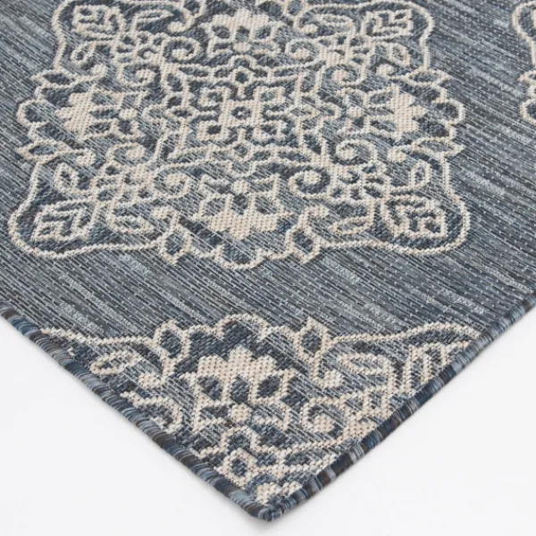 Outdoor Rugs-Kirkland's Home Medallion Devora Indoor/Outdoor Area Rug, 7X9 Gray