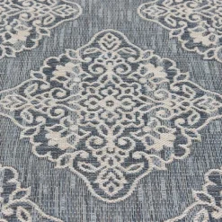 Outdoor Rugs-Kirkland's Home Medallion Devora Indoor/Outdoor Area Rug, 7X9 Gray