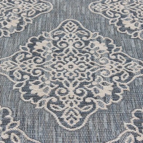 Outdoor Rugs-Kirkland's Home Medallion Devora Indoor/Outdoor Area Rug, 7X9 Gray