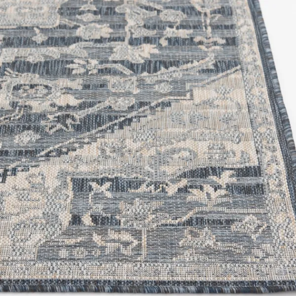 Outdoor Rugs-Kirkland's Home Medallion Lava Indoor/Outdoor Area Rug, 7X9 Blue