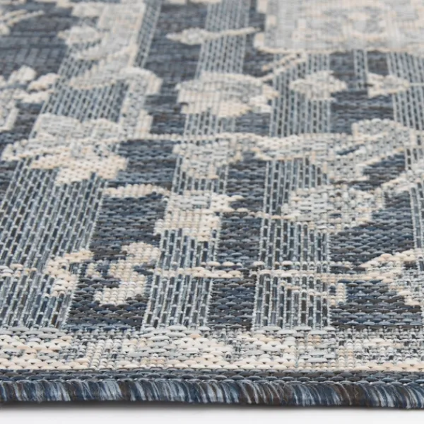 Outdoor Rugs-Kirkland's Home Medallion Lava Indoor/Outdoor Area Rug, 7X9 Blue