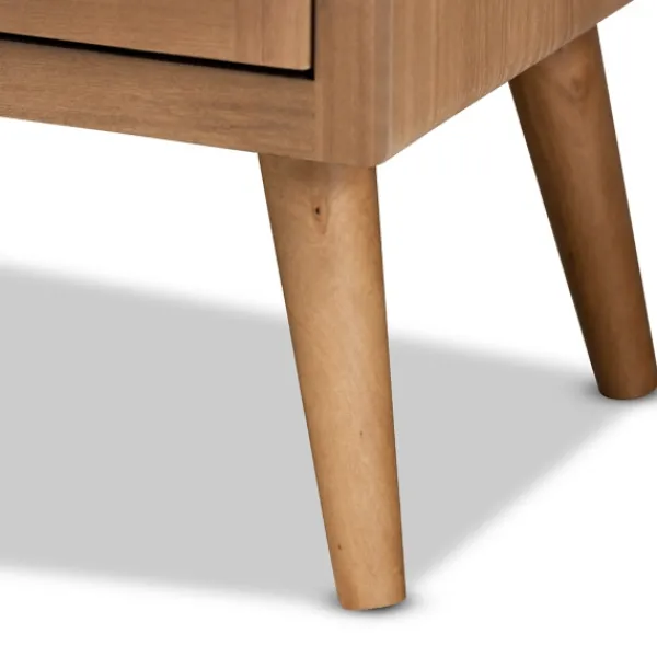 Cabinets & Sideboards-Kirkland's Home Medium Oak Rattan 2-Door Cabinet
