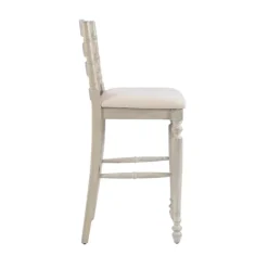 Bar Stools & Counter Height Stools-Kirkland's Home Melvin Distressed Wash Bar Stool White